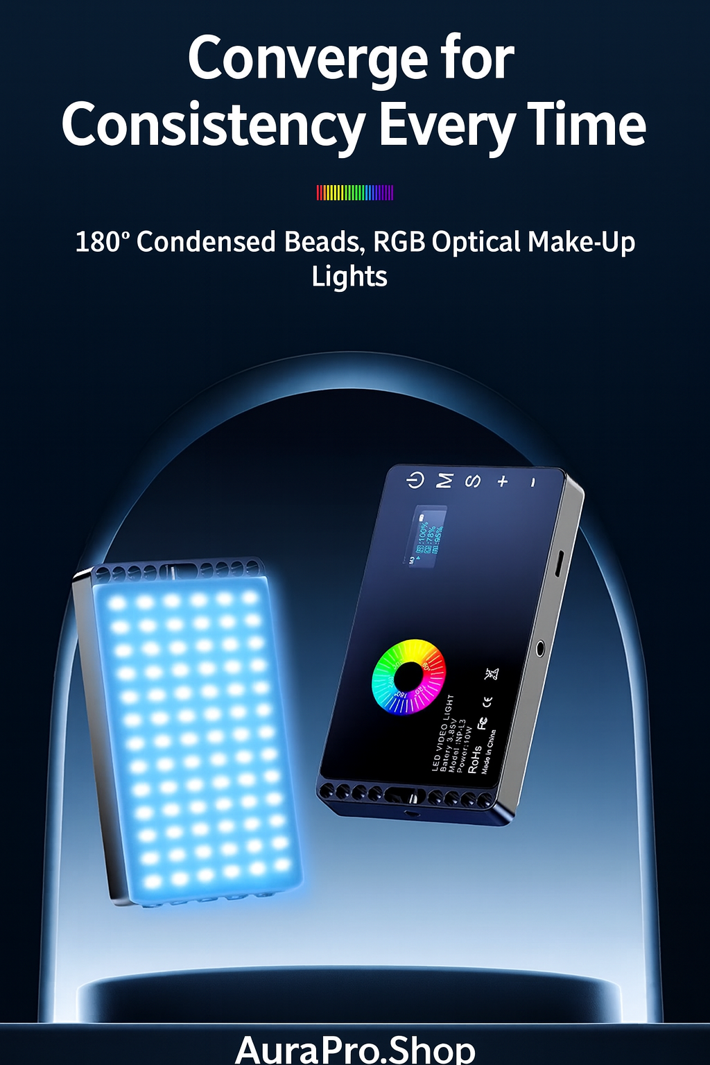 Professional Light with RGB Colors + Power Bank