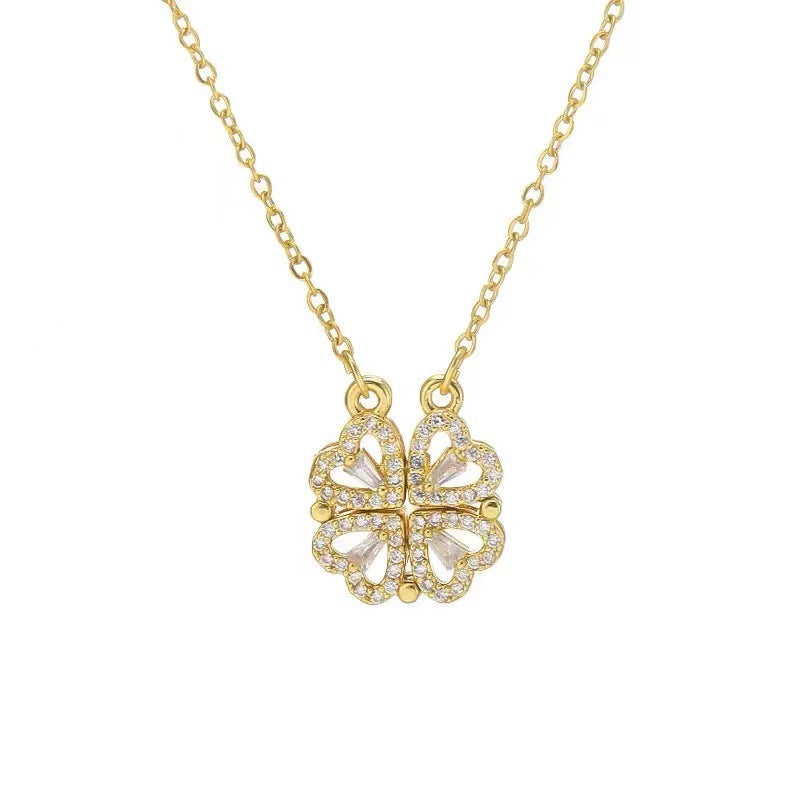 Clover Leaf & Hearts Transforming Necklace