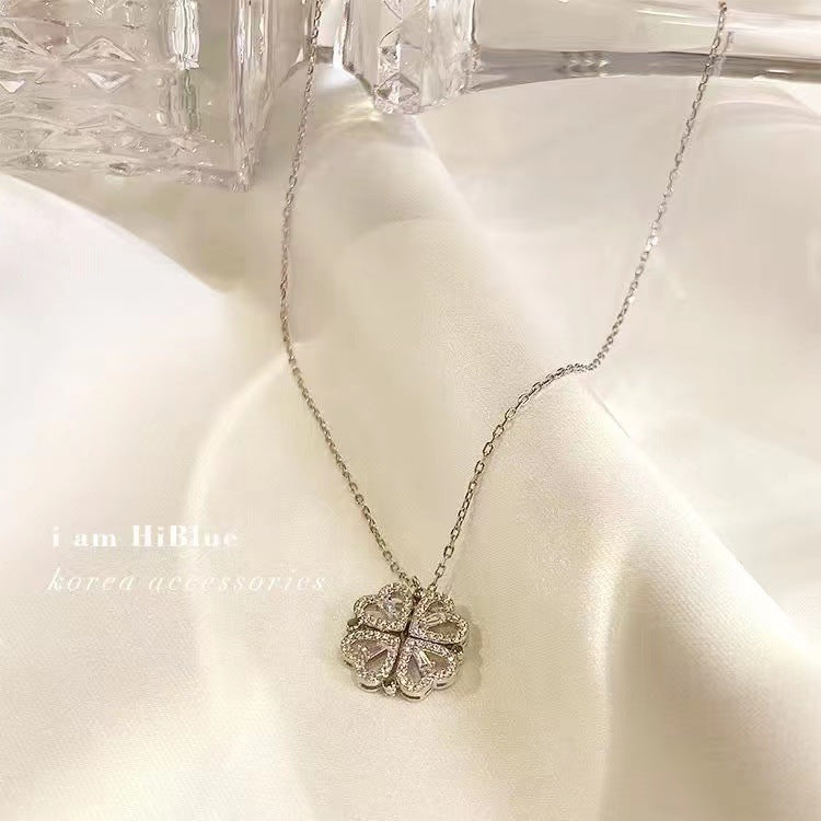 Clover Leaf & Hearts Transforming Necklace
