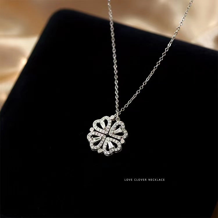 Clover Leaf & Hearts Transforming Necklace