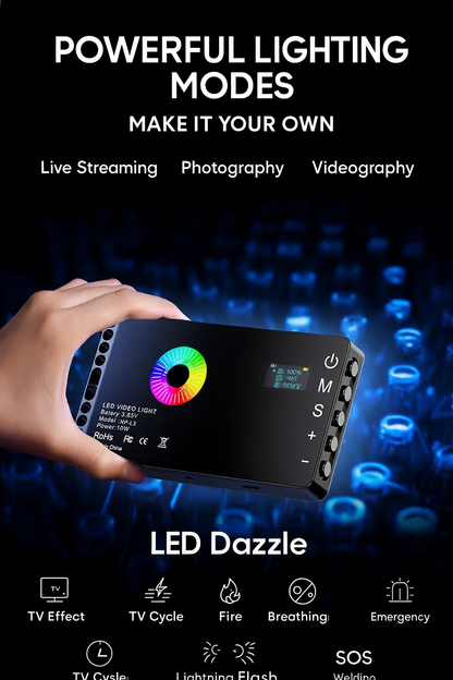 Professional Light with RGB Colors + Power Bank