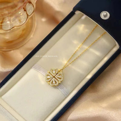 Clover Leaf & Hearts Transforming Necklace
